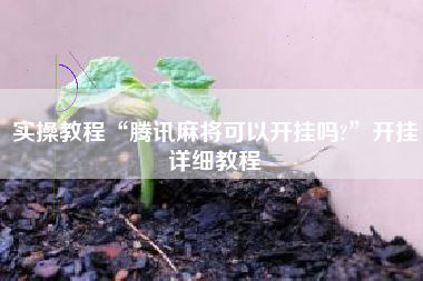 实操教程“腾讯麻将可以开挂吗?”开挂详细教程