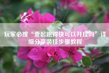 玩家必搜“壹起跑得快可以开挂吗”详细分享装挂步骤教程