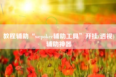教程辅助“wepoker辅助工具”开挂(透视)辅助神器
