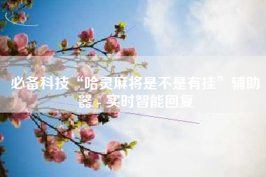 必备科技“哈灵麻将是不是有挂”辅助器 - 实时智能回复