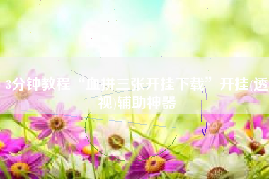 3分钟教程“血拼三张开挂下载	”开挂(透视)辅助神器