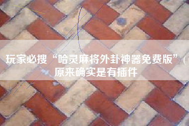 玩家必搜“哈灵麻将外卦神器免费版”(原来确实是有插件