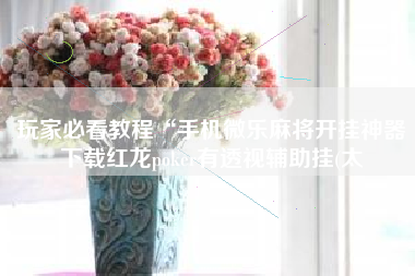 玩家必看教程“手机微乐麻将开挂神器下载红龙poker有透视辅助挂(太