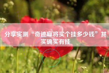 分享实测“奇迹麻将买个挂多少钱	”其实确实有挂