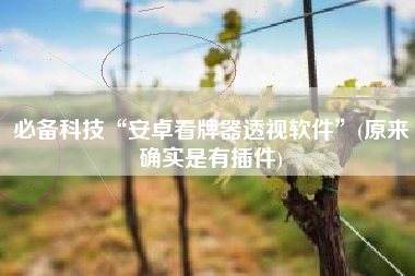 必备科技“安卓看牌器透视软件	”(原来确实是有插件)