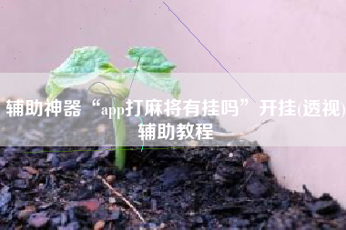 辅助神器“app打麻将有挂吗”开挂(透视)辅助教程