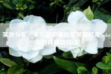 实测分享“多乐够级辅助苹果版红龙poker有透视辅助挂(太