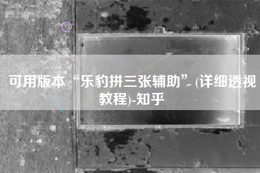 可用版本“乐豹拼三张辅助	”(详细透视教程)-知乎
