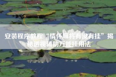 安装程序教程“情怀麻将有没有挂”揭秘透视辅助万能挂用法 安装程序教程“情怀麻将有没有挂”揭秘透视辅助万能挂用法