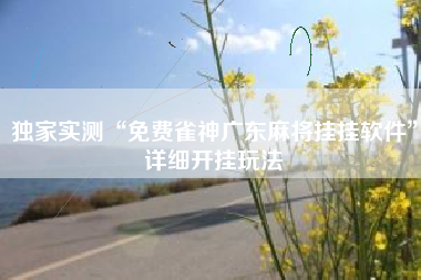 独家实测“免费雀神广东麻将挂挂软件”详细开挂玩法