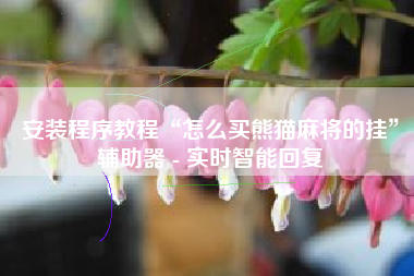 安装程序教程“怎么买熊猫麻将的挂”辅助器 - 实时智能回复