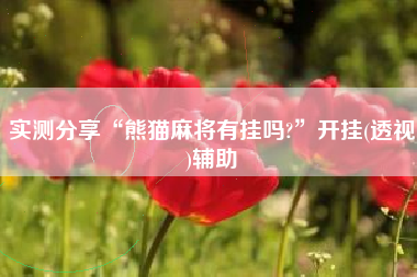 实测分享“熊猫麻将有挂吗?”开挂(透视)辅助