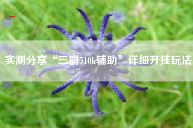 实测分享“三副510k辅助”详细开挂玩法