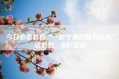 今日必看教程“一起宁德钓蟹有挂吗”辅助器 - 实时智能