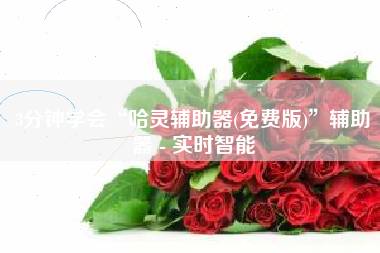 3分钟学会“哈灵辅助器(免费版)”辅助器 - 实时智能