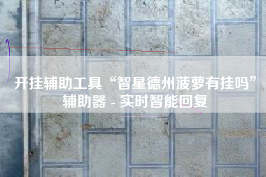 开挂辅助工具“智星德州菠萝有挂吗”辅助器 - 实时智能回复