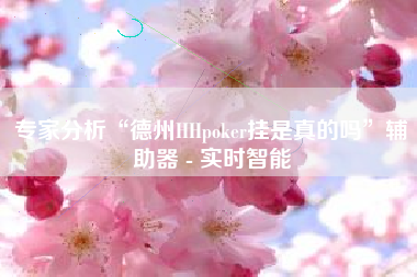 专家分析“德州HHpoker挂是真的吗”辅助器 - 实时智能