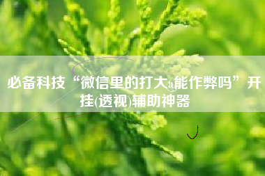 必备科技“微信里的打大a能作弊吗	”开挂(透视)辅助神器