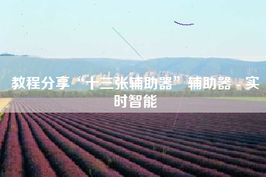 教程分享“十三张辅助器”辅助器 - 实时智能