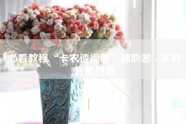 必看教程“卡农透视器”辅助器 - 实时智能回复